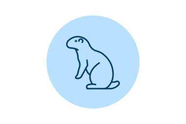Çayır köpeği, vektör, piksel mükemmel, illüstratör dosyası