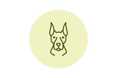 Doberman, vektör, piksel mükemmel, illüstratör dosyası