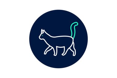 Kedi, vektör, piksel mükemmel, çizer dosyası