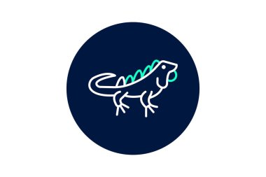 Yeşil iguana, vektör, piksel mükemmel, illüstratör dosyası