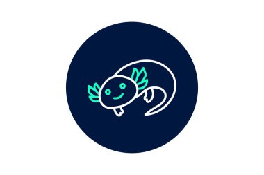 Axolotl, vektör, piksel mükemmel, illüstratör dosyası