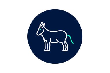 Eşek, vektör, piksel mükemmel, çizer dosyası