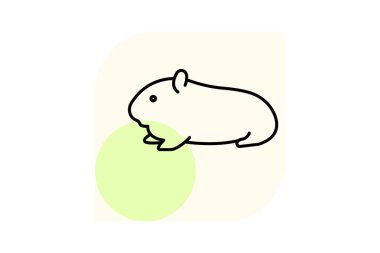 Gine domuzu, vektör, piksel mükemmel, illüstratör dosyası