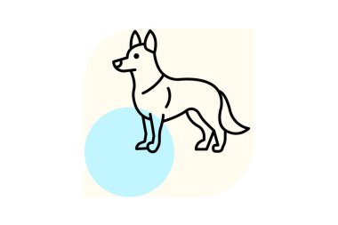 Alman çoban köpeği, vektör, piksel mükemmel, illüstratör dosyası