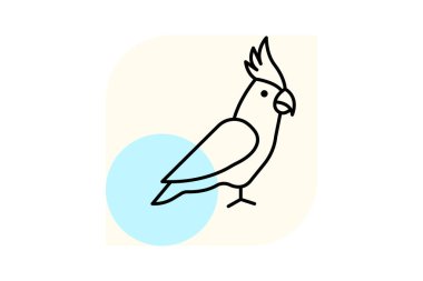 Cockatiel, vektör, piksel mükemmel, illüstratör dosyası