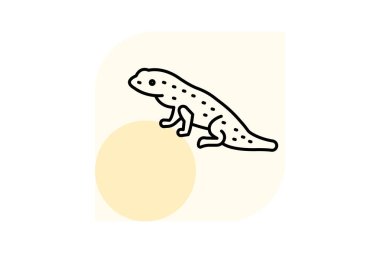 Leopar Gecko, vektör, piksel mükemmel, illüstratör dosyası
