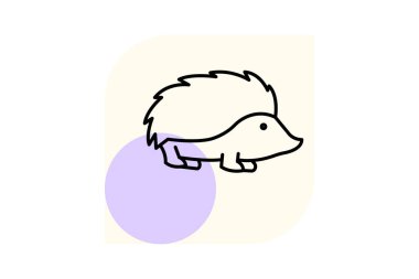 Kirpi, vektör, piksel mükemmel, çizer dosyası