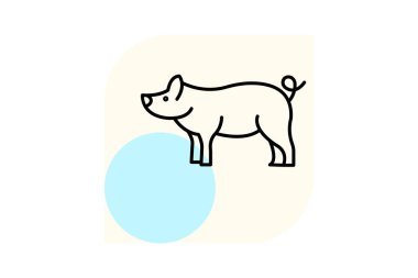 Minyatür Domuz, vektör, piksel mükemmel, illüstratör dosyası