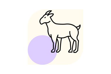 Keçi, vektör, piksel mükemmel, çizer dosyası