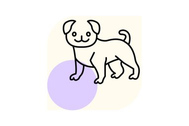 Pug, vektör, piksel mükemmel, illüstratör dosyası