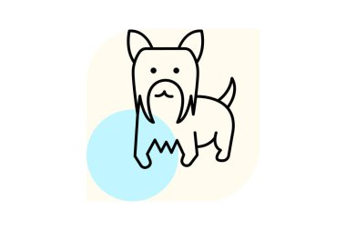 Yorkshire Teriyeri, vektör, piksel mükemmel, illüstratör dosyası