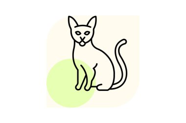 Habeş kedisi, vektör, piksel mükemmel, illüstratör dosyası