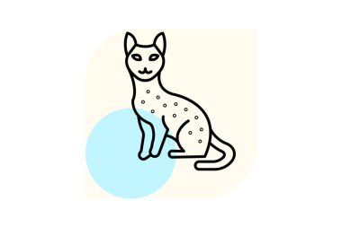 Savannah Kedi, vektör, piksel mükemmel, illüstratör dosyası