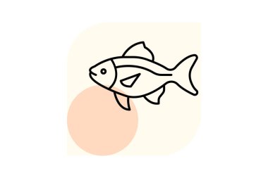 Neon Tetra Balığı, vektör, piksel mükemmel, illüstratör dosyası