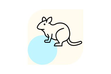 Degu, vektör, piksel mükemmel, çizer dosyası