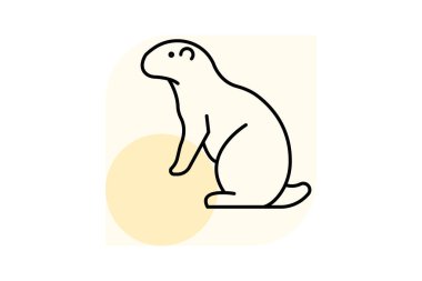 Çayır köpeği, vektör, piksel mükemmel, illüstratör dosyası