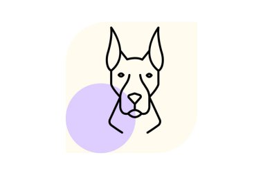 Doberman, vektör, piksel mükemmel, illüstratör dosyası