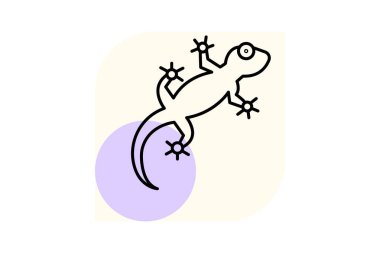 Armalı Gecko, vektör, piksel mükemmel, illüstratör dosyası