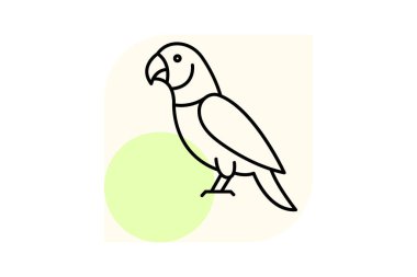 Hint Halkası Papağan, vektör, piksel mükemmel, illüstratör dosyası