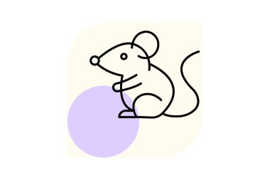 Süslü Fare, vektör, piksel mükemmel, illüstratör dosyası