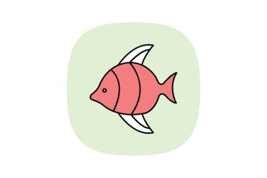 Melek balığı, vektör, piksel mükemmel, illüstratör dosyası