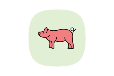 Minyatür Domuz, vektör, piksel mükemmel, illüstratör dosyası