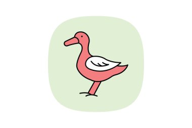 Ördek, vektör, piksel mükemmel, çizer dosyası