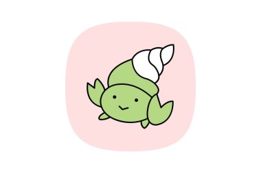 Münzevi Yengeç, vektör, piksel mükemmel, illüstratör dosyası