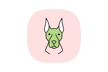 Doberman, vektör, piksel mükemmel, illüstratör dosyası