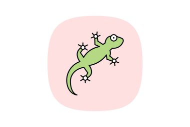 Armalı Gecko, vektör, piksel mükemmel, illüstratör dosyası