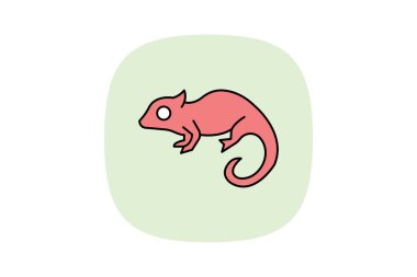 Bukalemun, vektör, piksel mükemmel, çizer dosyası