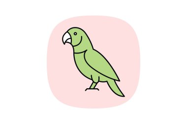 Hint Halkası Papağan, vektör, piksel mükemmel, illüstratör dosyası