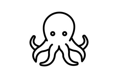 Ahtapot, vektör, piksel mükemmel, illüstratör dosyası
