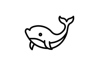 Balina, vektör, piksel mükemmel, illüstratör dosyası