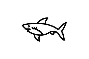 Köpekbalığı, vektör, piksel mükemmel, illüstratör dosyası