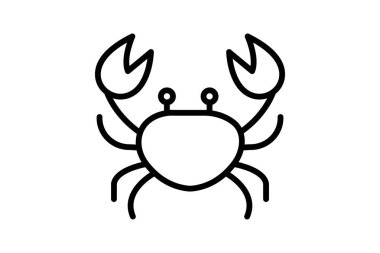 Yengeç, vektör, piksel mükemmel, çizer dosyası