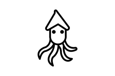 Kalamar, vektör, piksel mükemmel, illüstratör dosyası