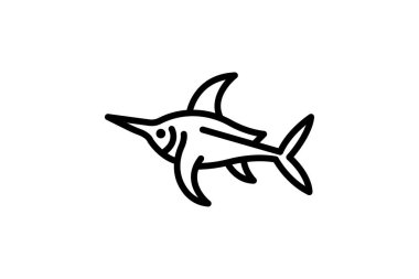 Kılıç balığı, vektör, piksel mükemmel, illüstratör dosyası