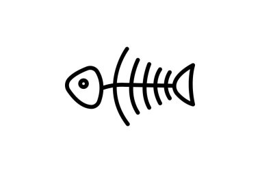 Balık iskeleti, vektör, piksel mükemmel, illüstratör dosyası