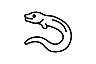 Moray Yılanbalığı, vektör, piksel mükemmel, illüstratör dosyası