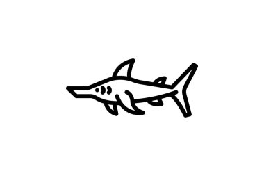 Sawfish, vektör, piksel mükemmel, illüstratör dosyası