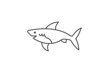 Köpekbalığı, vektör, piksel mükemmel, illüstratör dosyası