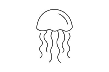 Denizanası, vektör, piksel mükemmel, illüstratör dosyası