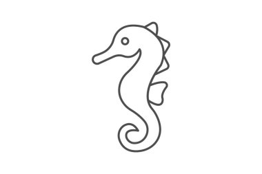 Deniz atı, vektör, piksel mükemmel, illüstratör dosyası