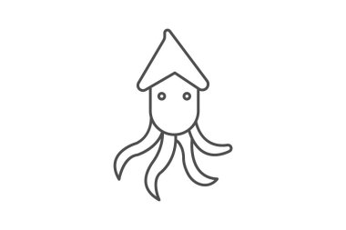 Kalamar, vektör, piksel mükemmel, illüstratör dosyası