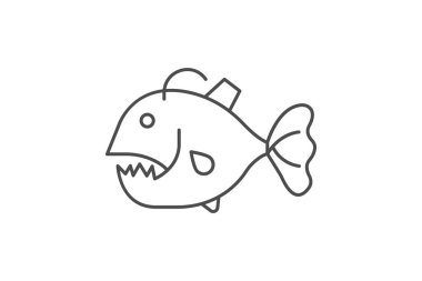 Anglerfish, vektör, piksel mükemmel, illüstratör dosyası