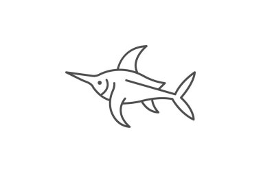 Kılıç balığı, vektör, piksel mükemmel, illüstratör dosyası