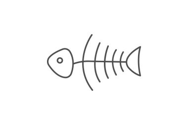 Balık iskeleti, vektör, piksel mükemmel, illüstratör dosyası