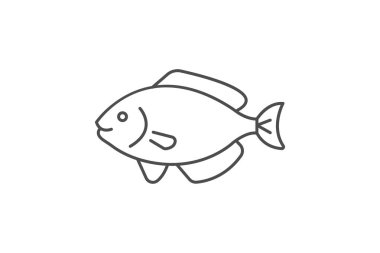 Halibut, vektör, piksel mükemmel, illüstratör dosyası