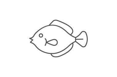 Flounder, vektör, piksel mükemmel, illüstratör dosyası